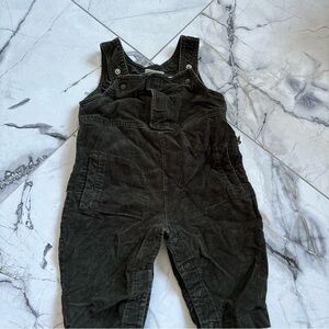 Dark Green Corduroy Overalls